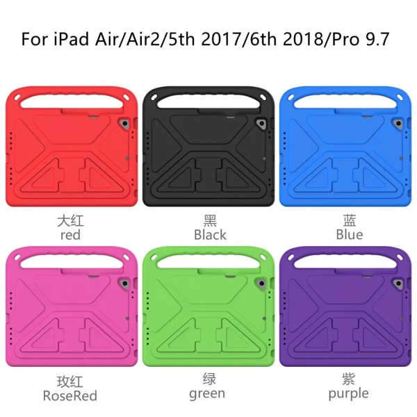 Case för ipad 5th Gen 2017 9,7" EVA case cover för ipad Air 1/2 / Pro 9,7 för ipad 6th Gen 9,7 tum 2018 iPad Pro 9.7 inch blue 2