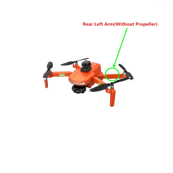 L800 Pro 2 L800 Pro2 4K 6K 8K Flygfotografering Borstlös GPS RC Drone reservdelar 7,4V 3000mAh batteri/propeller/ USB -linje/arm Black Left Arm