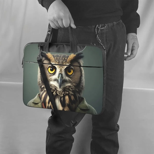 Owl Laptopväska Fantastiska porträtt Vackra kläder för Macbook Air Pro Xiaomi Asus Soft Notebook case 13 14 15 15,6 Fodral As Picture 14inch