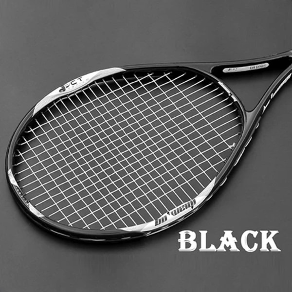 Högkvalitativ professionell kol-aluminiumlegering tennisracket med väska Män Kvinnor Padelracket för vuxna Black
