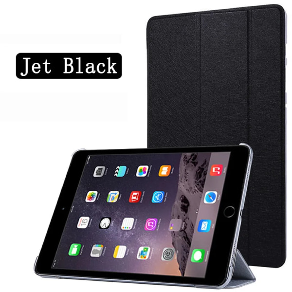 Case för Apple iPad Mini 1 2 3 7,9'' 2012 2013 2014 2:e 3:e generationens Trifold Stand Funda PU Leather Flip Smart Cover iPad Mini 2 7.9 2013 Jet Black