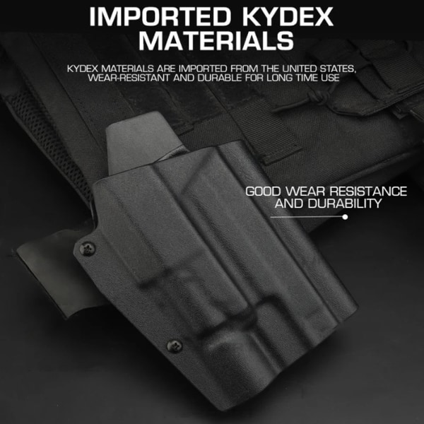 Lätt Kydex Tactical Pistol Hölster Quick Pull Sleeve för P226+X300 ficklampa Jakt Paintball Airsoft Tillbehör TAN