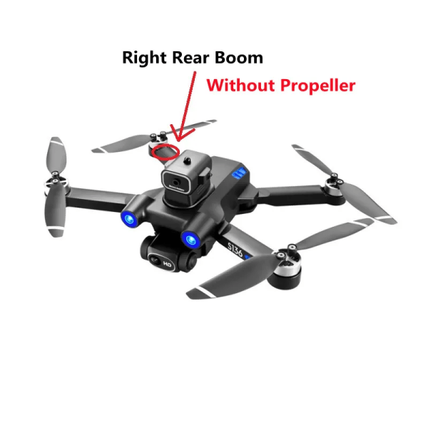 S136 8K ESC Dual Camera Flygfotografering RC Drone Reservdelar 3,7V 2000MAH Batteri/Propeller/Arm/ USB 2Battery