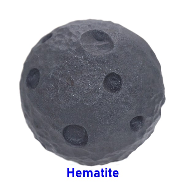 Natursten snidade planeter Staty Healing Kristaller Kvarts Ornament Collection Ball Sfär Handgjorda hantverk Meteor Crater Dekor Hematite