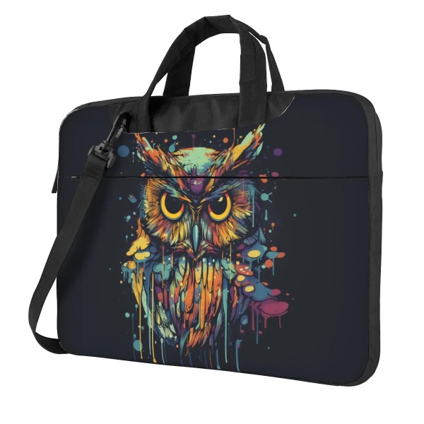 Owl Laptopväska Psychadelic Grafitti För Macbook Air Pro Microsoft Kawaii Travelmate Sleeve Case 13 14 15 15,6 Fodral As Picture 13inch