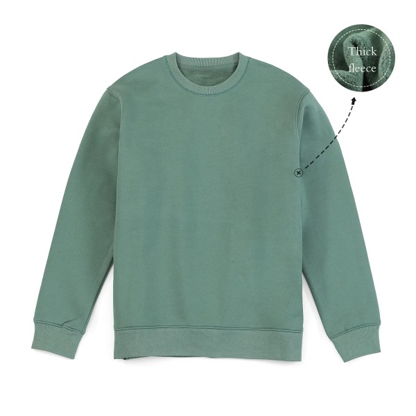 Atletisk herrtröja fleecehuvtröja 390 g tjockt tyg 2023 Höst Vinter Ny Varm Plus Size Jogger Sweatshirts Fruit Green M