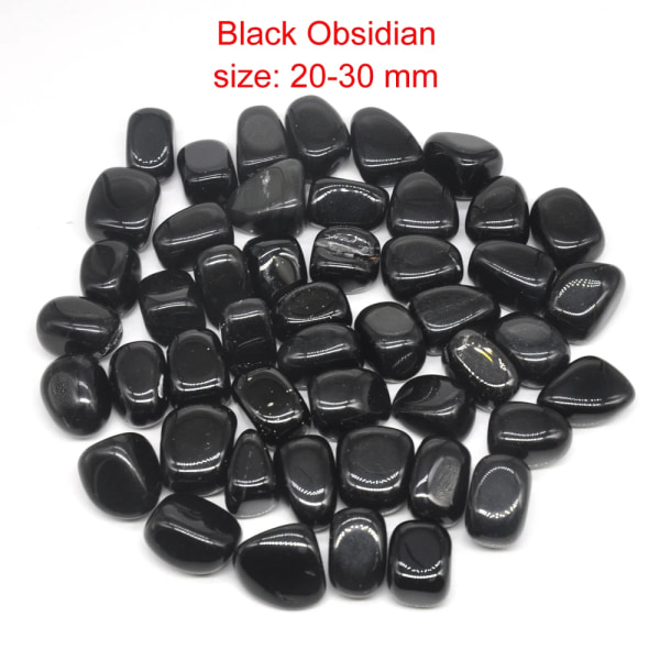 Naturliga svarta Obsidian tumlade stenar Bulk Healing Kristaller Reiki polerade ädelstenar Rå Akvarium Dekoration Minerals Collection 200g