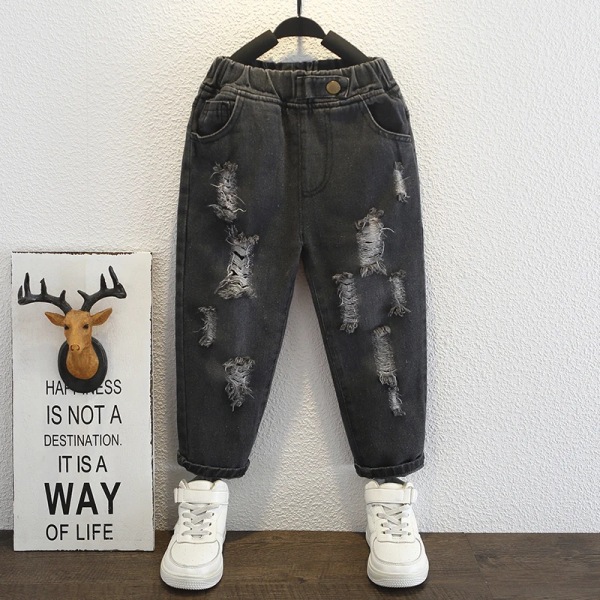 Baby / toddler Ripped Loose Fit jeans Black 18-24Months