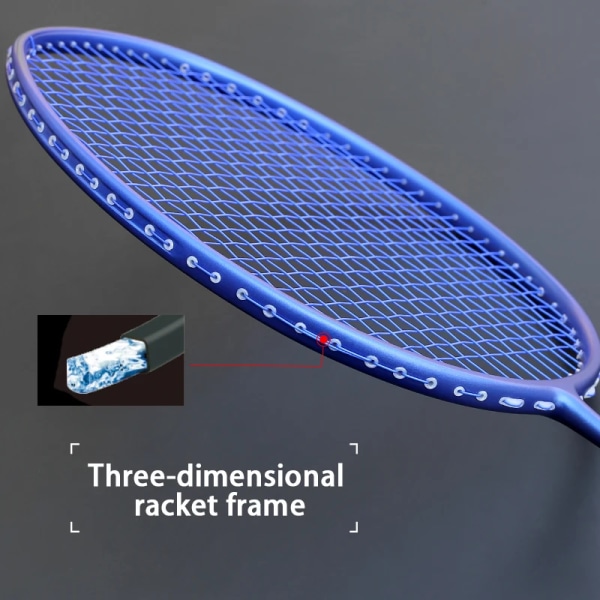 Professional Plus Väg 120g/150g/180g/210g Training Carbon Badmintonracket Strungväskor Sportracket Padel Z Force Racket Blue 150g max 34lbs