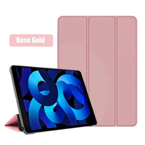 För iPad Air1 2 3 4 5 9,7 "10,2" 10,5 "10,9" case 10,2" iPad 7 8 9 Generation Pro 11 Smart Sleep Wake Up stående case iPad 6th 9.7 inch Pink