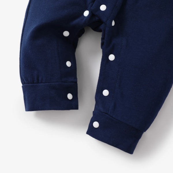 2st Baby Boy Classic Bear Mönster Jumpsuit Set DarkBlue 3-6Months