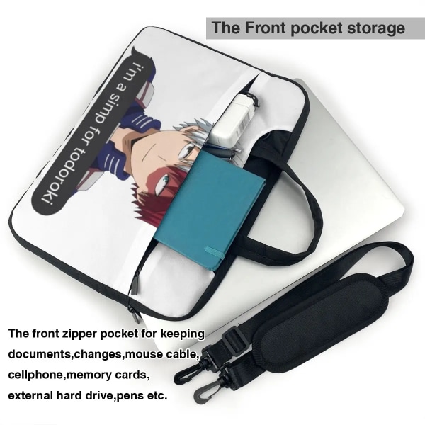 Shoto Todoroki Simp Laptopväska My Hero Academia för Macbook Air Pro Xiaomi Lenovo Asus 13 14 15 15.6 Case Vintage Vattentät 5 15.6 inch