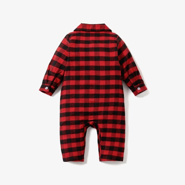 Baby pläd Casual Jumpsuits Red 3-6Months