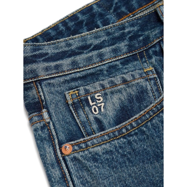 2023 våren nya lösa rakt tvättade vintage jeans män 13 oz jeansbyxor plus storlek märkeskläder SM230078 Wash Vintage Blue 30 REC 63-67.5KG