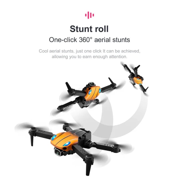 Mini 4K Professionell Dual Camera WIFI Fpv RC Drönare 3D Stunt Roll Smart Hinder Undvikande Gest Foto Video RC Quadcopter Toy Dual Camera 1B2