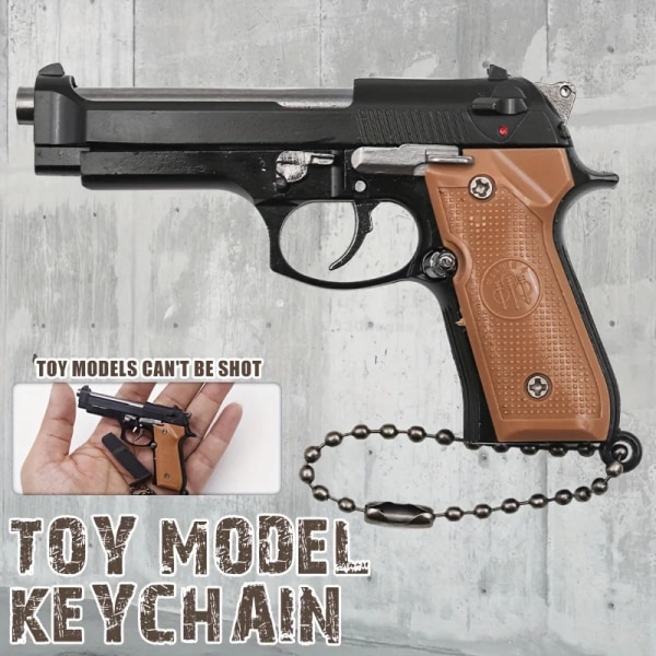 1:3 Metal Pistol Toy Gun Miniatyrmodell Beretta 92F Nyckelring Högkvalitativ samling Leksakspresenter Militär samlarobjekt 2024 Ny 1