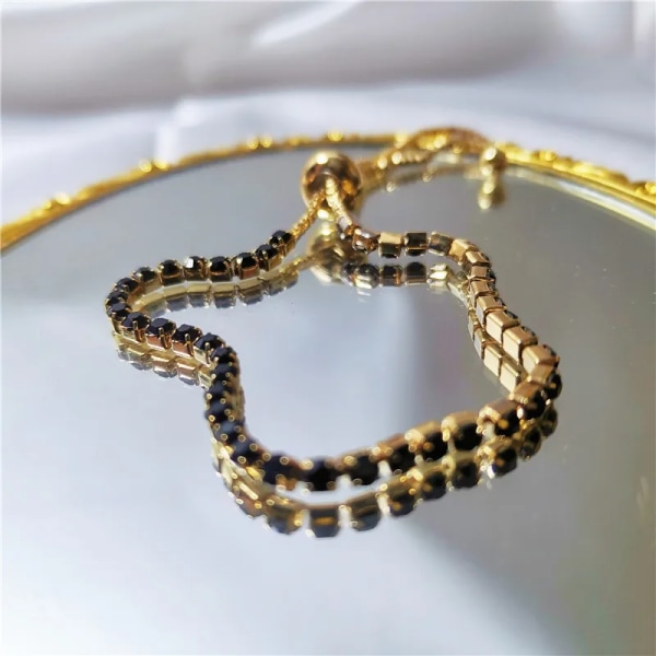 Mode Kristallarmband för kvinnor Lyxiga mikroinlagda zirkonarmband för kvinnor Justerbart armband Smycken Present Pulseras Mujer 7