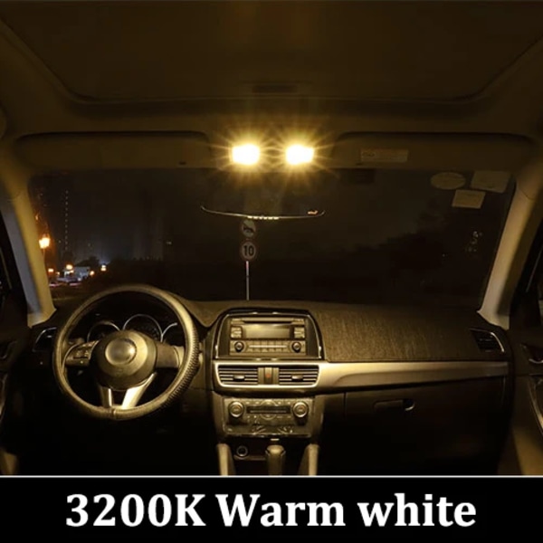 BMTxms Canbus LED-inredningssats ljus för Volvo V70 V50 V60 XC60 70 90 C30 C70 S40 S60 S70 S80 S90 2001 2006 2007 2012 Tillbehör Warn White