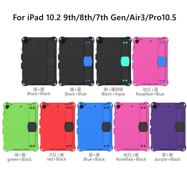 För iPad 8:e generationens case A2270 10,2" för iPad 7:e generationens A2197 cover för ipad Air 3 Pro 10.5 för iPad 9:e generationens A2602 A2604 + rem iPad 9th A2603 A2602 Green