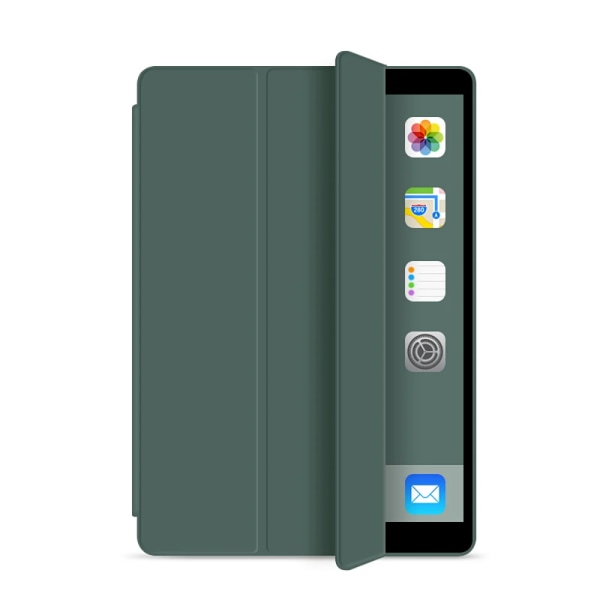 Ultratunnt case för NY iPad 10.2 2021 8:e 7:e 9:e 10:e generationens iPad Air 5 air 4 10,9 IPad 10:e generationen 2022 Funda Sleep Wake up dark green iPad Air 5 10.9 2022