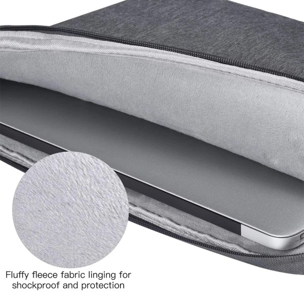 Laptop Sleeve Handväska Case för Macbook Pro Air 13.3 14 15 15.6 15.4 16 tum Vattentätt Notebook Cover för Lenovo ASUS Huawei Bag Black 12.5 inch(32x22x2cm)