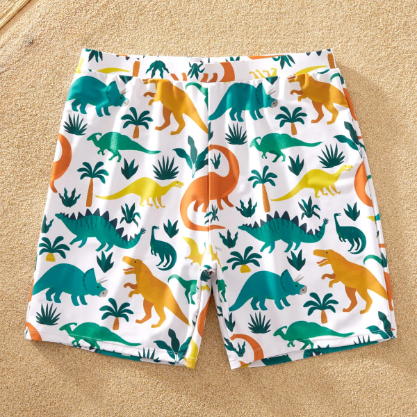 Animal Dinosaur Print Family Matchande baddräkter Multi-color Girl 3 Years