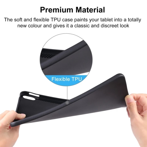 Case för Apple iPad Air Mini Pro 1 2 3 4 5 6 7 8 9 10 9,7 10,9 10,2 7,9 11 10,5 12,9 8,3 2020 Soft Silicone Black Shell iPad Air 1