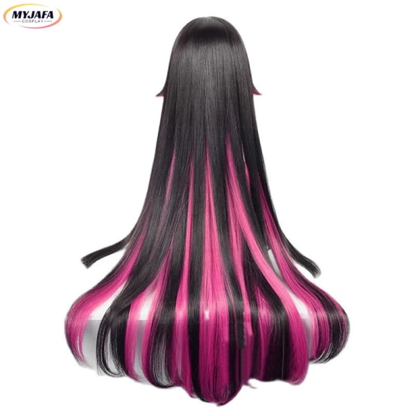 Högkvalitativ Genshin Impact Columbina Cosplay Peruk Damselette Colombina Fatui 105 cm Värmebeständigt syntetiskt hår Peruk + Peruk Cap wig accessories B One Size