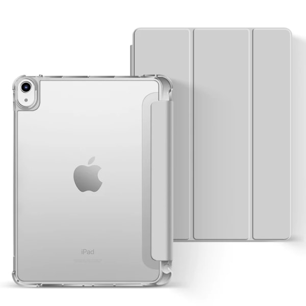 Med pennhållare Case För NY iPad 10,2'' 2021 8:e 7:e 9:e generationen A2197 A2200 A2198 2020 Slim Funda Case Wake Smart Cover iPad 5th 6th 9.7 Grey