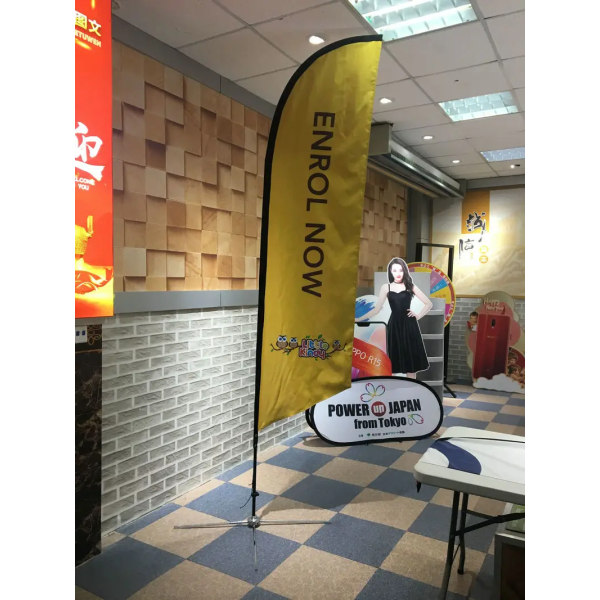 anpassad flagga Teardrop Beach Flagga Custom Printed Banner Outdoor Advertising Promotion Event Camping Dekoration SINGLE SIDE XL 130x350cm