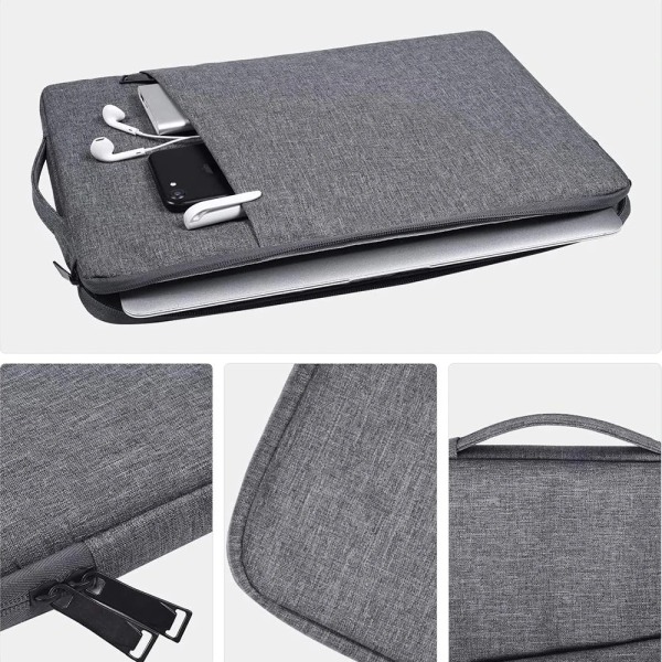 Laptop Sleeve Handväska Case för Macbook Pro Air 13.3 14 15 15.6 15.4 16 tum Vattentätt Notebook Cover för Lenovo ASUS Huawei Bag Dark Blue 14inch(37x26x2cm)