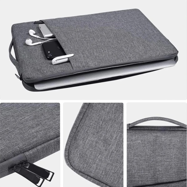 Laptop Sleeve Handväska Case för Macbook Pro Air 13.3 14 15 15.6 15.4 16 tum Vattentätt Notebook Cover för Lenovo ASUS Huawei Bag Dark Blue 15.6 inch(39x28x2cm)