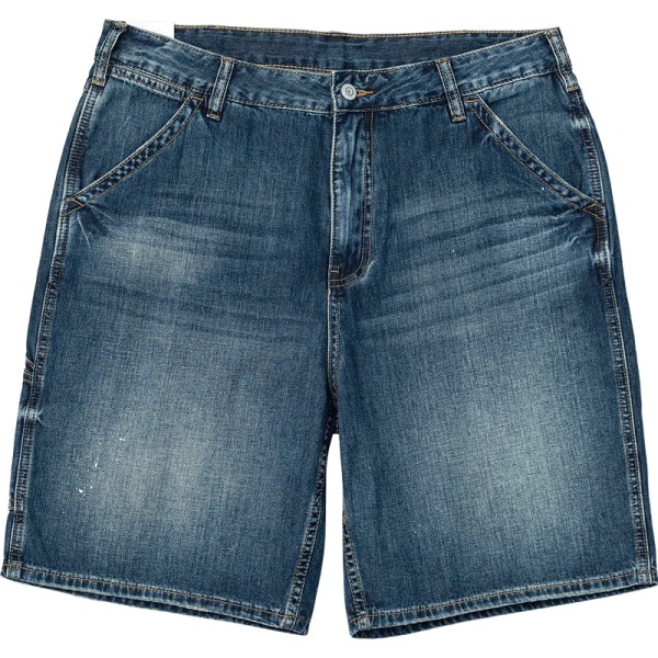 Sommar 2022 Nya löst sittande arbetskläder Herr Carpenter Short Oversize Cargo jeansshorts Jeans Plus Size Kvalitetskläder blue XXL