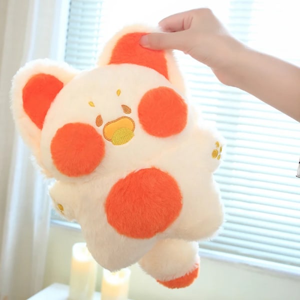 Kawaii Fat Cat Plyschleksak fylld Mjuk Djur Fluffig Kattunge Blidka kudde Söt dockleksaker för barn Flickor Barn Födelsedagspresent 40cm orange beige