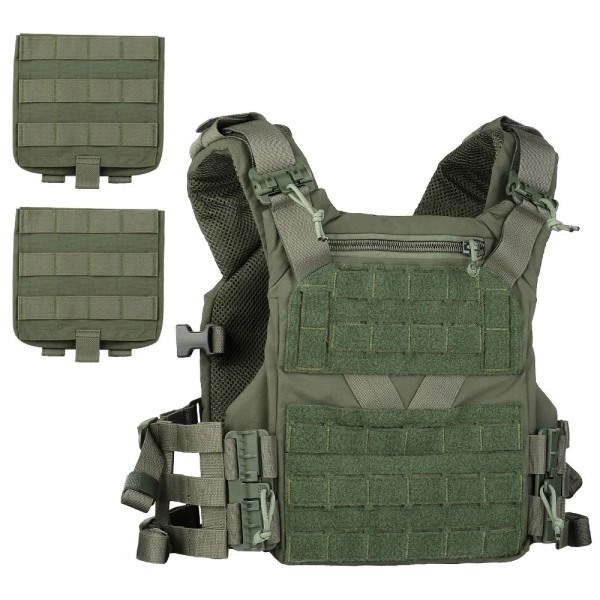 K19 Airsoft Tactical Vest Jakt Militär MOLLE Väst med Quick Release Slide System Kompatibel S/M/L Baffelplatta 1000D Nylon VE-83 RG
