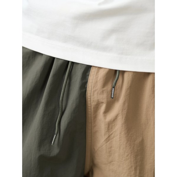 2023 Sommar Nya Oversize utomhusshorts Herr Tunna Strandbyxor i kontrastfärg Khaki Grey Beige XS REC 40-50KG