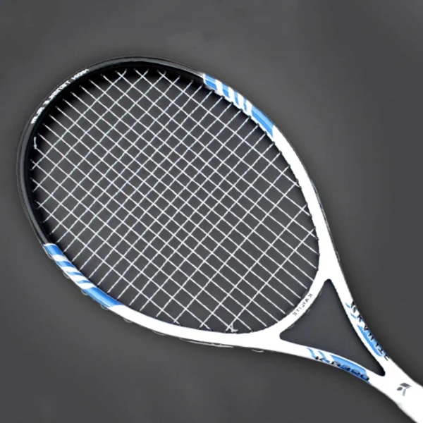 Professionell unisex kolfiber tennisracket med väska Träningspaddelracket för vuxna män kvinnor ultralätt racket Blue