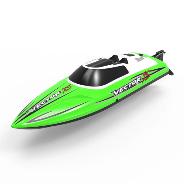 40KM/H High Speed ​​Racing RC Speedboat Båt Bakåt Kantring Återställ Anti-kollisionsflygkropp Tvåvägsnavigering Smart RC Båtmodell Green 3 Battery