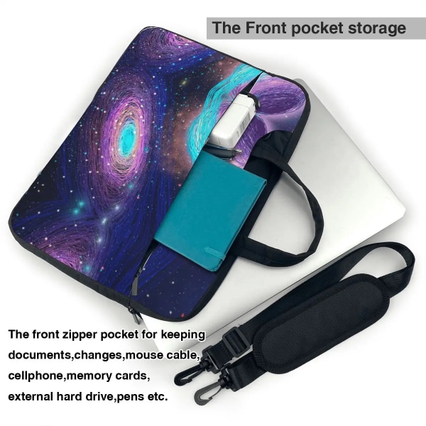 Laptopväska Galaxy Portable Notebook-väska Vacker Space Astronomy For Macbook Pro Lenovo 13 14 15 Print Case As Picture 15.6inch
