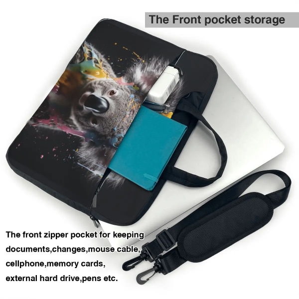 Koala Laptopväska Liquid Splash Explosion Stötsäker för Macbook Air Pro Xiaomi Sleeve Case 13 14 15 15.6 Affärsportföljer As Picture 14inch