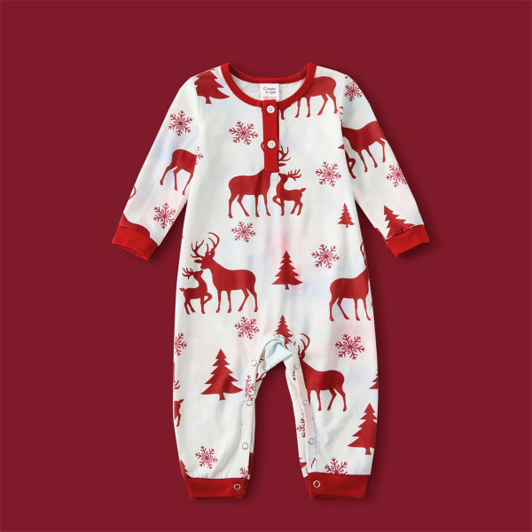 Christmas Tecknad Pepparkakor Man Allover Print Familj Matchande Pyjamas Set (flammsäker) White MenL