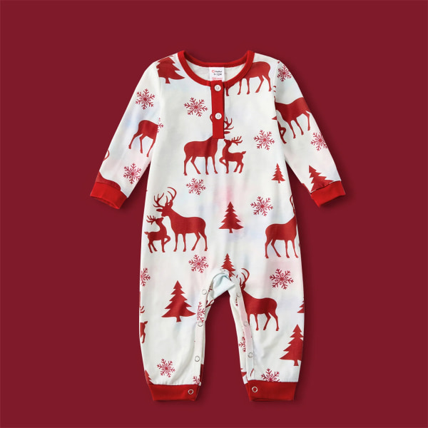 Christmas Tecknad Pepparkakor Man Allover Print Familj Matchande Pyjamas Set (flammsäker) White WomenL