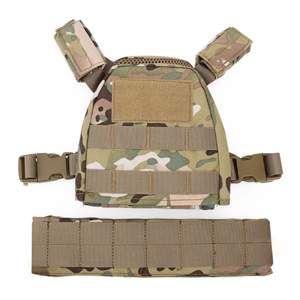 Barn taktisk väst Camouflage Airsoft Ammo Bröstrigg Militär Molle väst Combat för barn Jaktväst CP S