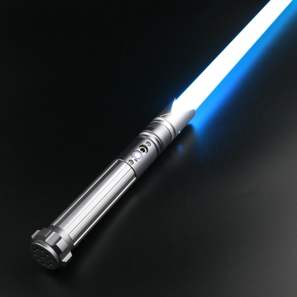 Metal Hilt Lightsaber 10 set Soundfonts Cosplay Heavy Dueling Sabre Volymjustering 12W LED med FOC Laser Sword TSK-E02 grays Premium RGB