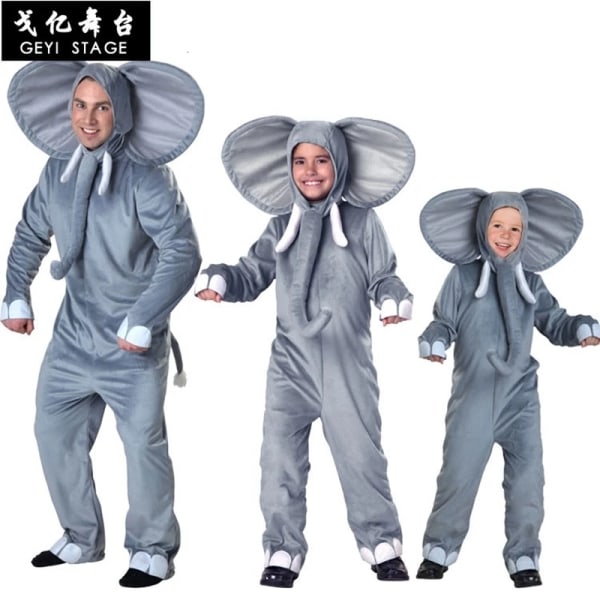 Ny vuxen manlig elefant pyjamas cosplay djur mango tröja onesize på vintern snygg elefant man nattlinne Child costume M