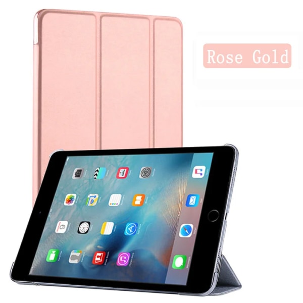 Case för Apple iPad Mini 4 7,9'' 2015 Mini4 4:e generationens Auto Wake Sleep Trifold Stand Funda Leather Flip Smart Cover iPad Mini 4 7.9 2015 Rose Gold