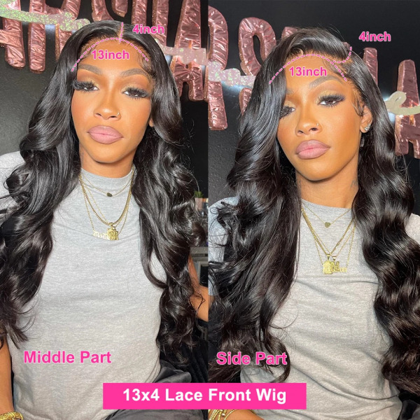 40 tums 13x4 13x6 HD Body Wave spets främre peruk Förplockad lös våg spets frontal peruk limlösa människohår peruker för svarta kvinnor 13x6 Hd Lace Wig 30inches