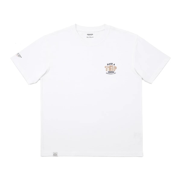 2023 Sommar Ny Oversize 240g Slub Bomullstyg Andas T-shirt Herr Brevbroderi Bekväma toppar SM120279 White XXL REC 80.5-90KG