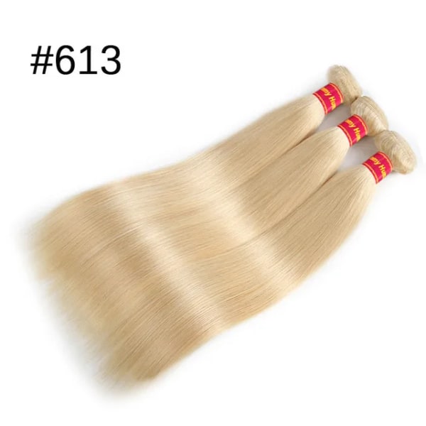 Kvinnors hårbuntar Brazilian Remy Hair Weave #BURG Rakt människohårförlängning 12-26 tum 100 g/st Naturliga hårbuntar 613 24 inches