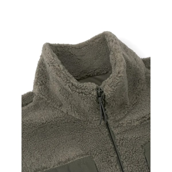 2023 Höst Vinter Ny Oversize Sherpajacka Herr Varma thermal Plus Size Märkeskläder Army Green M REC 58-65KG